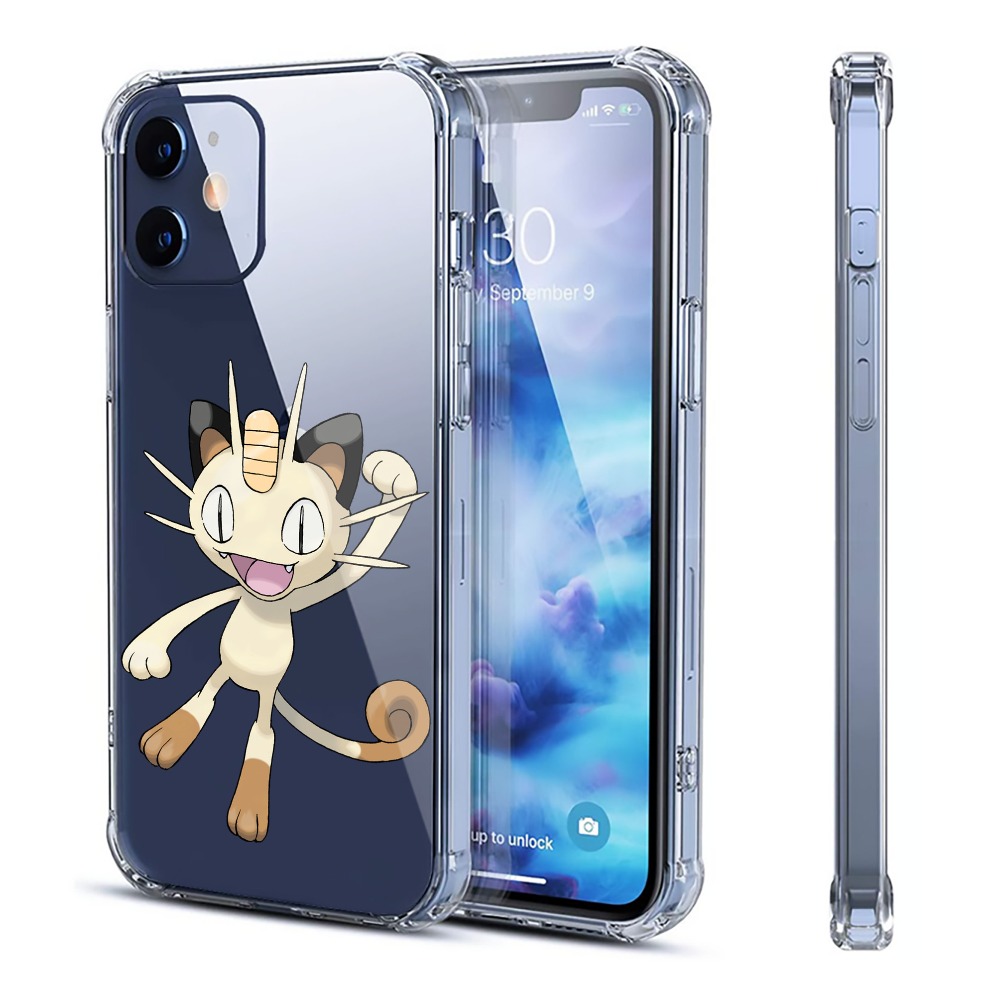 （画像用） ポケットモンスター Pokémon 【iPhone 12シリーズ対応】透明スマホケース（クリアソフトケース）